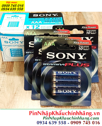 COMBO 12vỉ=48viên Pin AAA 1.5v Sony Alkaline Plus LR03 AM4 Extra Power _Giá chỉ 528.000đ/Hộp